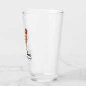 鶏のウンチの朝食のおもしろいなデザイン タンブラーグラス (左)