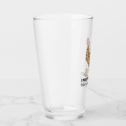 鶏のウンチの朝食のおもしろいなデザイン タンブラーグラス (右)