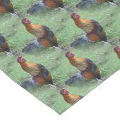 鶏のカラフル鳴く動物のパターン ショートテーブルランナー (コーナー)