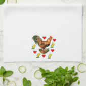 鶏のキッチンハンドタオル キッチンタオル (折り畳み)