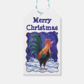 鶏のクリスマスギフトタグ ギフトタグ (正面)