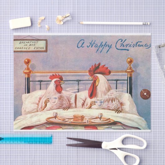 鶏のクリスマス 薄葉紙 (クラフト)