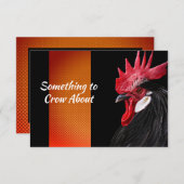 鶏のサプライズ誕生日パーティブラックチキン 招待状 (正面/裏面)