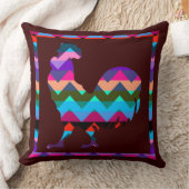 鶏のシェブロン模様 クッション (ブランケット)