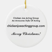 鶏のジョーのオーナメント セラミックオーナメント (裏面)