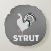 鶏のストラット丸い枕 ラウンドクッション (正面)