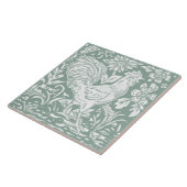 鶏のセージ緑のガーデンシーンチキンバタフライ タイル (側面)