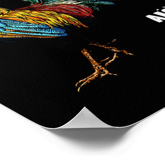 鶏のチキンハワイのアロハハワイの157 ポスター (角)