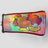 鶏のネクタイを乾かす ゴルフヘッドカバー (正面)