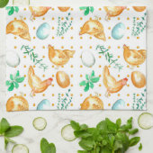 鶏のハーブを鶏卵 キッチンタオル (折り畳み)