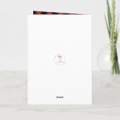 鶏のバフアロープレイドクリスマス写真 シーズンカード (裏面)