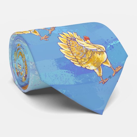 鶏のパターン ネクタイ (ロール)