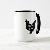 鶏のパパの家禽は父の日のギフトを愛します マグカップ (正面右)