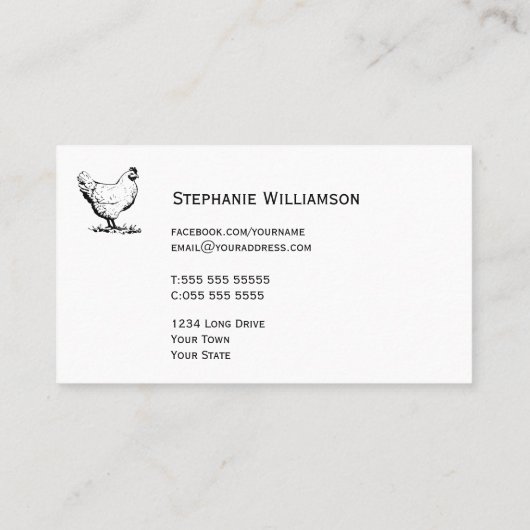 鶏のファーム|農家市場の鶏の卵 名刺 (裏面)