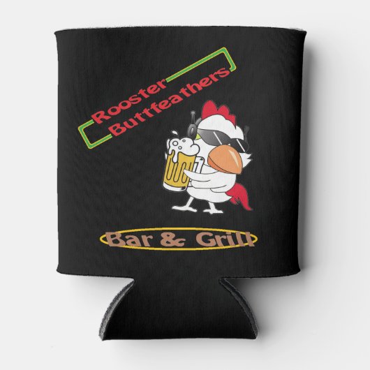 鶏のボタンの羽は居心地が良い 缶クーラー (正面)