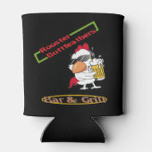 鶏のボタンの羽は居心地が良い 缶クーラー (裏面)