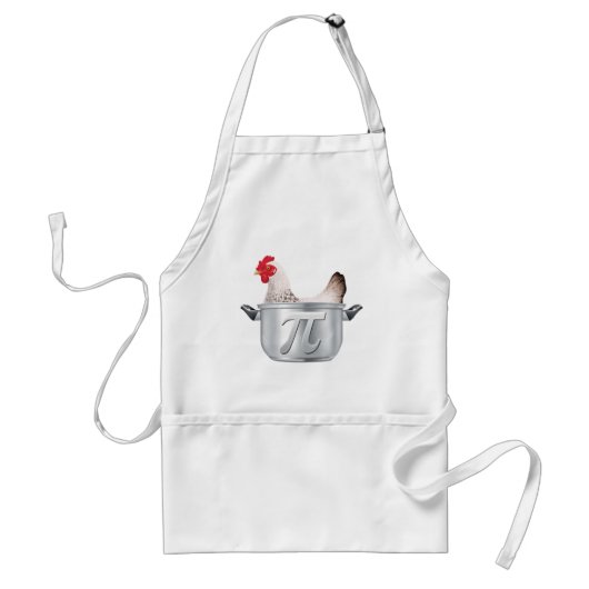 鶏のポットpi -おもしろいな数学 スタンダードエプロン (正面)