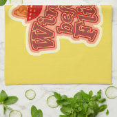 鶏のモットーを羽おもしろいばたく キッチンタオル (折り畳み)