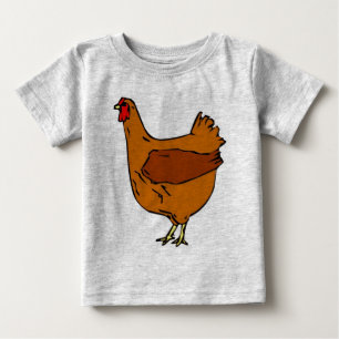 鶏のワイシャツ ベビーTシャツ