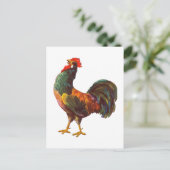 鶏のヴィンテージキッチンクラートアートポストカード ポストカード (スタンド正面)