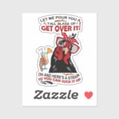 鶏の上に背の高いグラスを注ぎよう シール (シート)