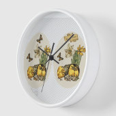 鶏の付いた壁時計 壁時計 (傾斜)