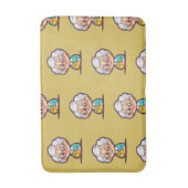 鶏の付いた老婦人 バスマット (正面縦)