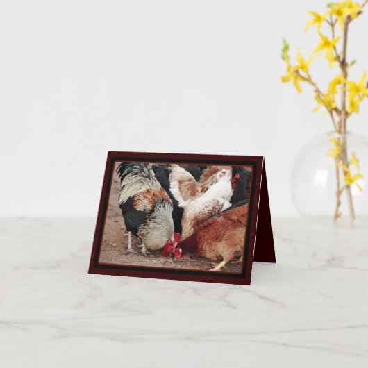 鶏の傷 カード (黄色い花)