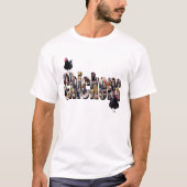 鶏の写真ロゴ Tシャツ (正面)