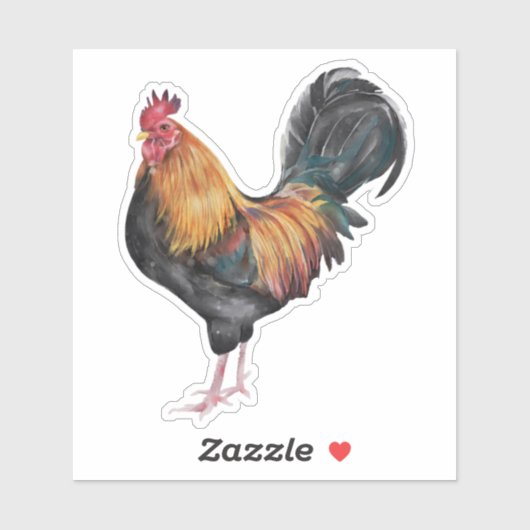 鶏の写真 シール (シート)