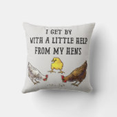 鶏の前掛け救済から少し歩く クッション (裏面)