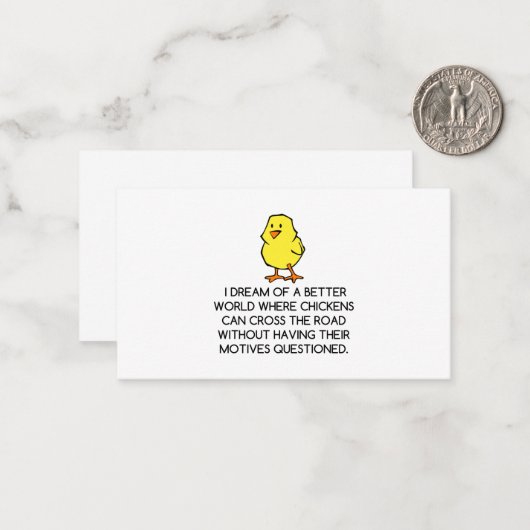 鶏の動機 ノートカード (正面/裏面インサイチュ)