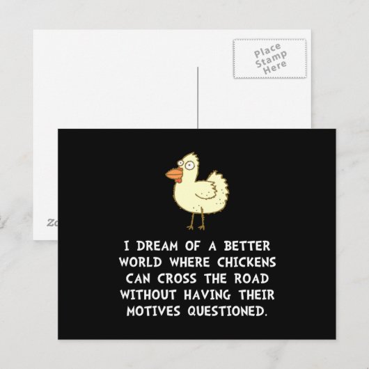 鶏の動機 ポストカード (正面/裏面)