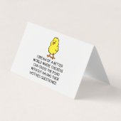 鶏の動機 名刺 (正面)