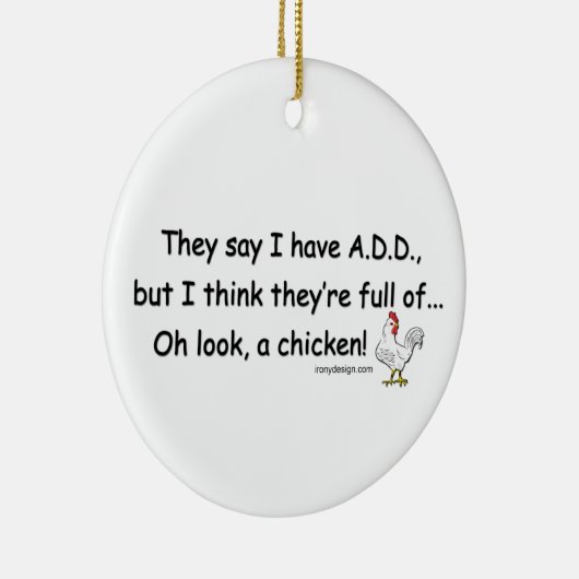 鶏の十分に加えて下さい セラミックオーナメント (右)