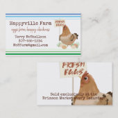 鶏の印の放し飼いの農場は名刺に卵を投げつけます 名刺 (正面/裏面)