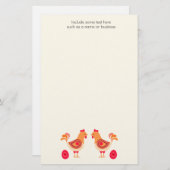 鶏の卵の空白の文房具 便箋 (正面/裏面)