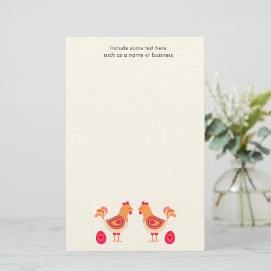 鶏の卵の空白の文房具 便箋 (スタンド正面)