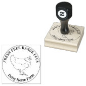 鶏の卵シンプルの手描きパーソナライズされた ラバースタンプ (押印)