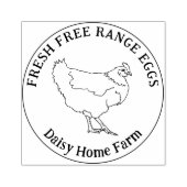 鶏の卵シンプルの手描きパーソナライズされた ラバースタンプ (インプリント)