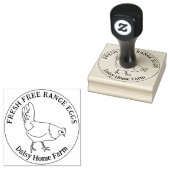 鶏の卵シンプルの手描き ラバースタンプ (押印)