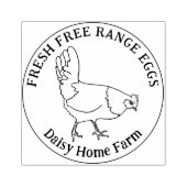 鶏の卵シンプルの手描き ラバースタンプ (インプリント)