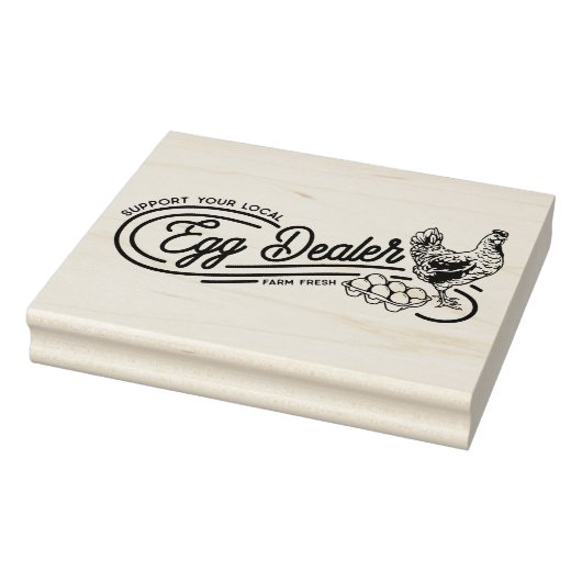 鶏の卵ディーラおもしろいゴム印 ラバースタンプ (スタンプ)