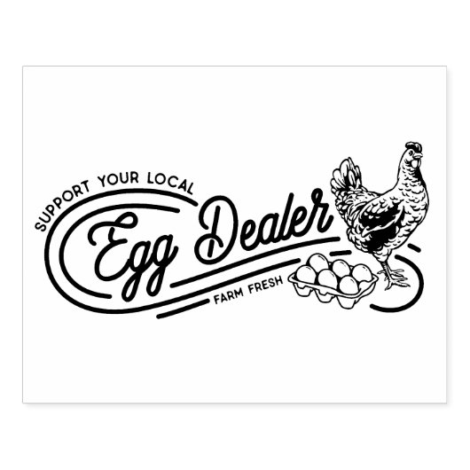 鶏の卵ディーラおもしろいゴム印 ラバースタンプ (インプリント)