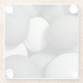 鶏の卵（白と黒） ガラスコースター (裏面)