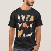鶏の品種ファーム動物の日サポート地元の農場 Tシャツ (正面)
