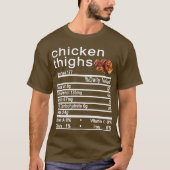 鶏の太もも栄養ファクトのラベル Tシャツ (正面)