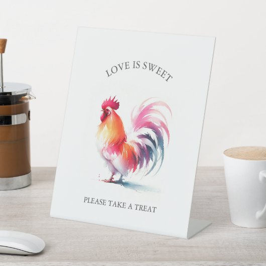 鶏の好意のサイン 台座サイン (インサイチュ)