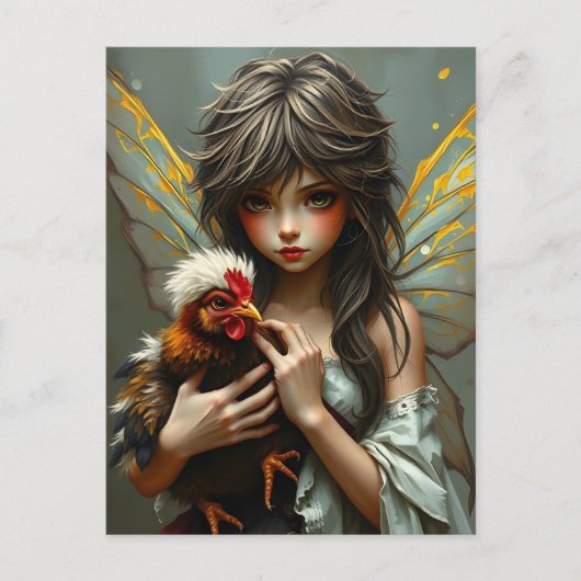 鶏の妖精 ポストカード (正面)