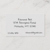 鶏の家畜を販売するためのローター 名刺 (裏面)